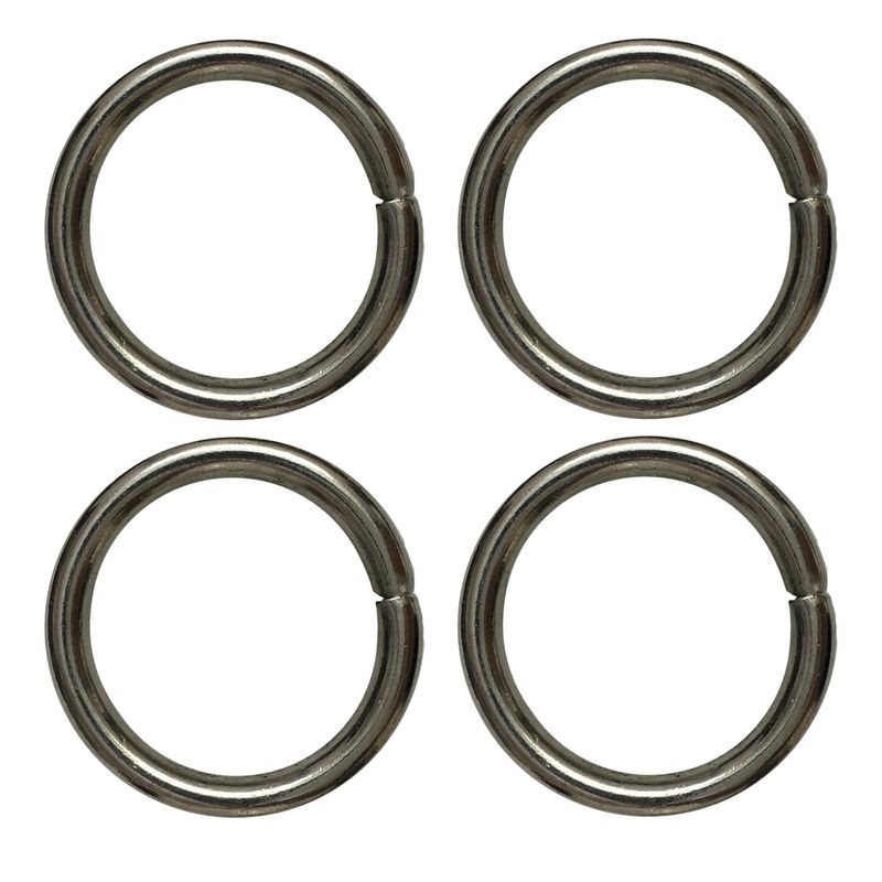 یراق کیف دوزی مدل گرد کد steel 3cm بسته 4 عددی